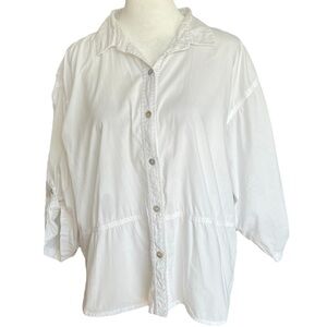 EILEEN FISHER Organic Cotton Button Down Shirt